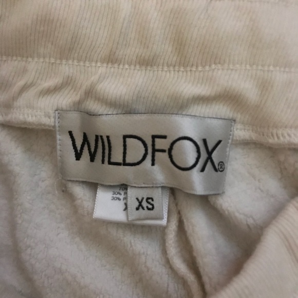 WILDFOX Cream/White Jogger Sweat Pants - Picture 2 of 2